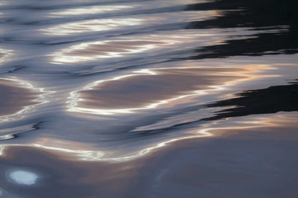 Picture of CANADA, BC, SUNSET ON WATER WAVE PATTERNS