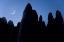 Picture of UT, ARCHES NP CRESCENT MOON AND SILHOUETTE