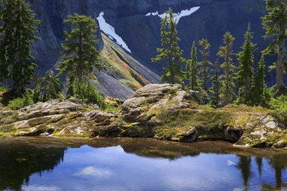 Picture of WA, MOUNT BAKER WILDERNESS, A MOUNTAIN TARN