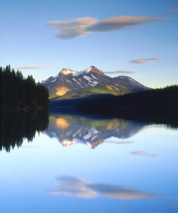 Picture of CANADA, ALBERTA, MOUNTAIN LAKE IN JASPER NP