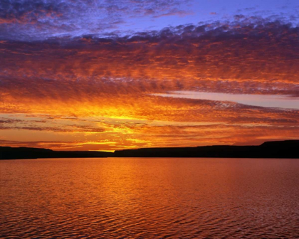 Picture of USA, OREGON SUNSET OVER LAKE UMATILLA