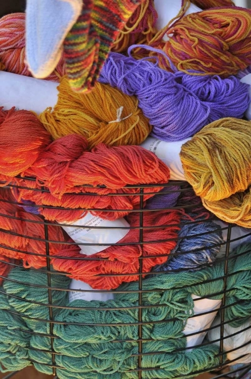 Picture of OREGON, PORTLAND BASKET OF YARN BUNDLES