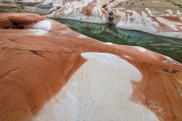 Picture of UTAH, GLEN CANYON BLEACHED PATTERNS IN SANDSTONE