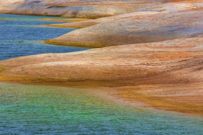 Picture of UTAH, GLEN CANYON ROCKY SHORELINE OF LAKE POWELL