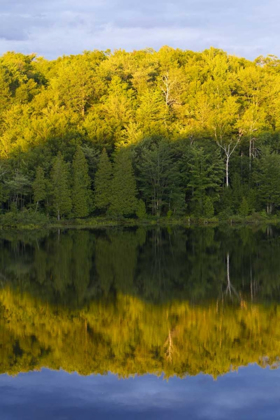 Picture of CANADA, QUEBEC, SUNSET ON LAKE LONG POND