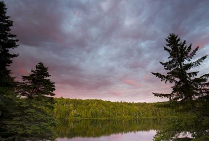 Picture of CANADA, QUEBEC SUNSET OVER LAKE LONG POND