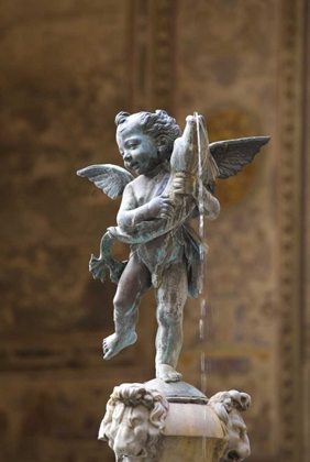 Picture of ITALY, FLORENCE STATUE OF BOY WITH DOLPHIN