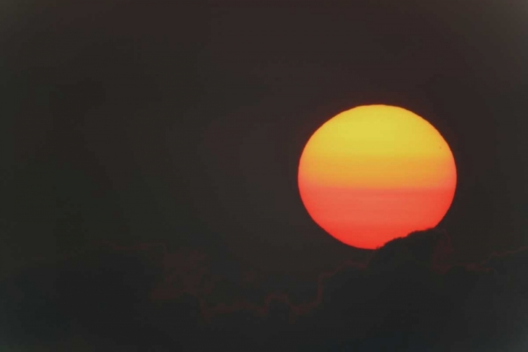 Picture of FL, BLUE CYPRESS LAKE SUNRISE GLOBE WITH CLOUDS