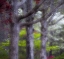 Picture of GA, IMPRESSIONISTIC TREES AND FLOWERING BUSHES