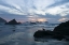 Picture of OR, BANDON BEACH SEAGULL SILHOUETTE AT SUNSET