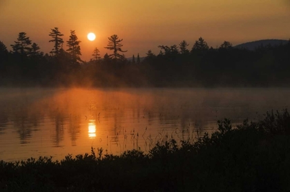 Picture of NY, ADIRONDACK MTS SUNRISE OVER RAQUETTE LAKE