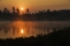 Picture of NY, ADIRONDACK MTS SUNRISE OVER RAQUETTE LAKE