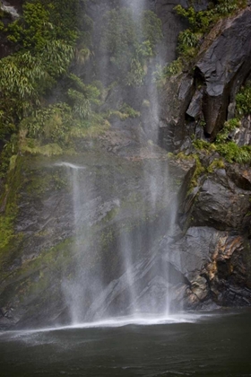 Picture of NEW ZEALAND, SOUTH ISL, FIORDLAND NP WATERFALL