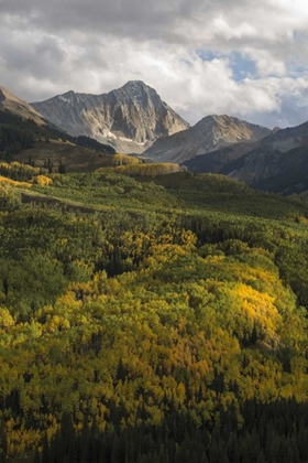 Picture of USA, COLORADO SUNSET ON CAPITOL PEAK AND VALLEY