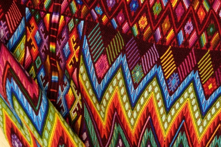 Picture of GUATEMALA, CHICHICASTENANGO, COLORFUL FABRIC