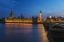 Picture of ENGLAND, LONDON PARLIAMENT AND BRIDGE AT DUSK