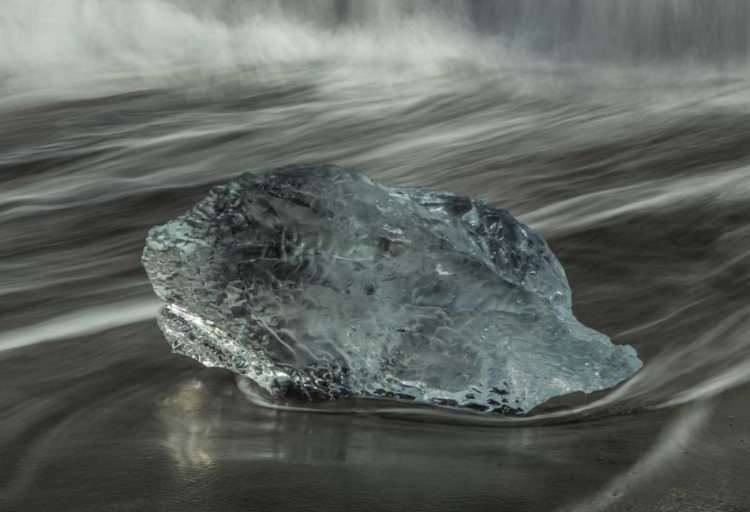 Picture of ICELAND, BREIDAMERKURSANDUR ICEBERG ON THE BEACH