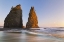 Picture of WA, OLYMPIC NP SUNSET ON RIALTO BEACH