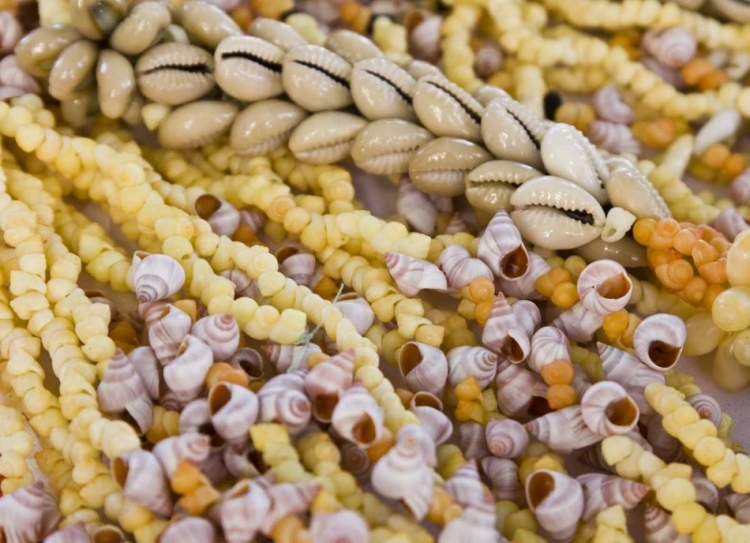 Picture of FRENCH POLYNESIA, NUKU HIVA SHELL NECKLACES