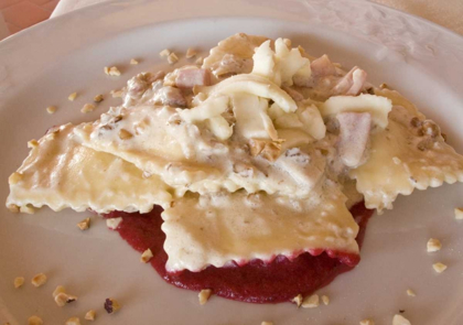 Picture of ITALY, NAPLES RAVIOLI WITH WALNUTS AND SAUCE