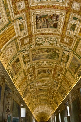Picture of ITALY, ROME, VATICAN CITY ART ON THE CEILING