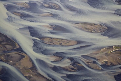 Picture of ICELAND, REYKJAVIK AERIAL OF HOLSA RIVER DELTA