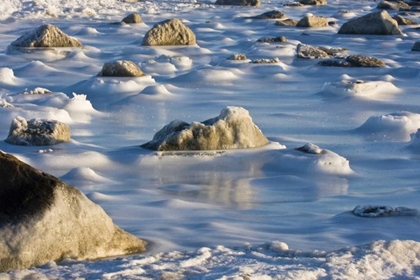 Picture of CANADA, HUDSON BAY ICE AND SNOW ON THE BAY