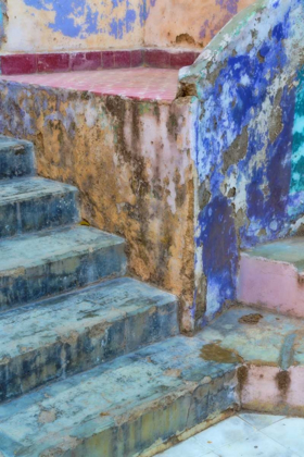 Picture of MEXICO, GUANAJUATO COLORFUL STAIRS AND WALL