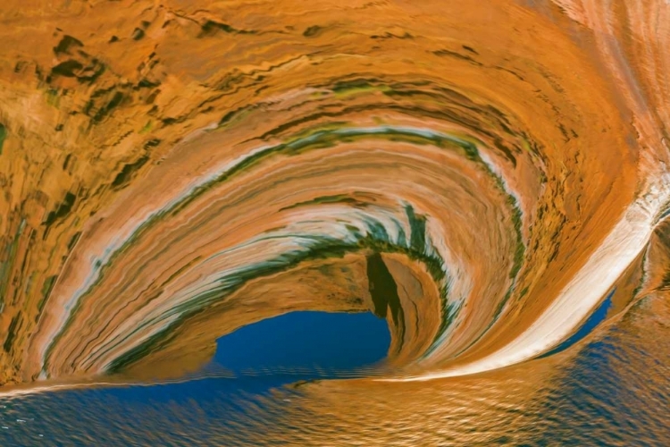 Picture of UTAH, GLEN CANYON REFLECTION IN LAKE POWELL