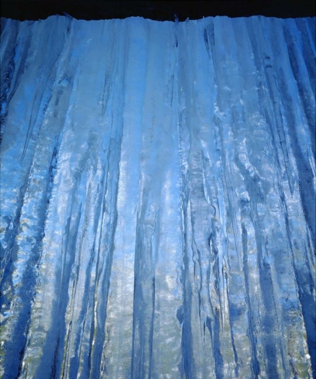 Picture of CA, SIERRA NEVADA INSIDE A FROZEN WATERFALL