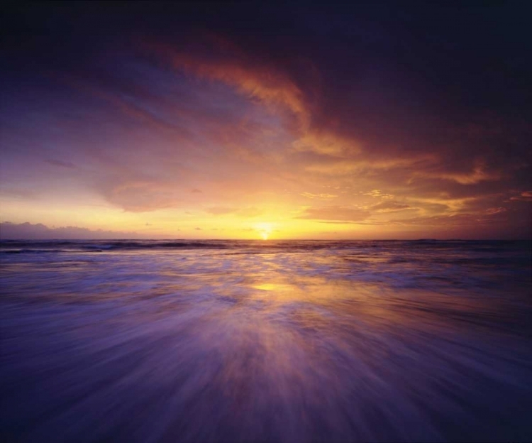 Picture of CA, SAN DIEGO SUNSET CLIFFS BEACH AT SUNSET