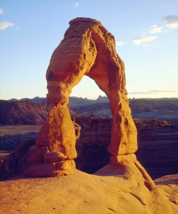 Picture of USA, UTAH ARCHES NP DELICATE ARCH AT SUNSET