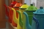 Picture of COFFEE POTS IN ORDERLY ROW ON WINDOW SILL