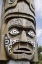 Picture of WA, ORCAS ISLAND, EASTSOUND FACE ON A TOTEM POLE