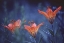 Picture of CANADA, ALBERTA, JASPER NP WOOD LILIES AT DUSK