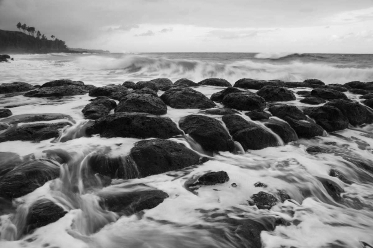 Picture of USA, HAWAII, KAUAI ROCKY BEACH