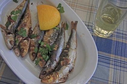 Picture of GREECE, PAROS, NAOUSSA FRESH COOKED FISH