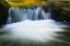 Picture of OREGON REFLECTIONS IN WATERFALL ON SWEET CREEK