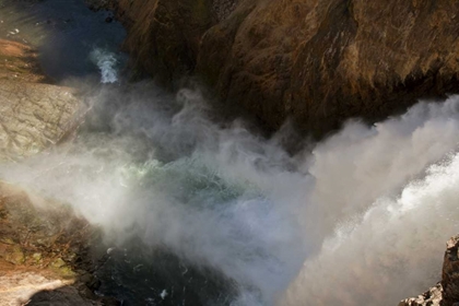 Picture of WYOMING, YELLOWSTONE YELLOWSTONE RIVER WATERFALL