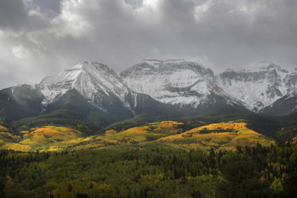 Picture of CO, SNEFFELS RANGE MORNING CLOUDS OVER MOUNTAINS