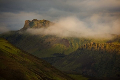 Picture of ICELAND LOW CLOUDSOVER MOUNTAIN RIDGES AT SUNSET
