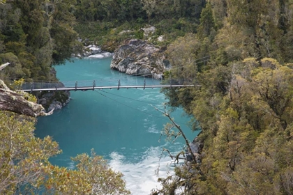 Picture of NEW ZEALAND, SOUTH IS BRIDGE OVER HOKITIKA RIVER