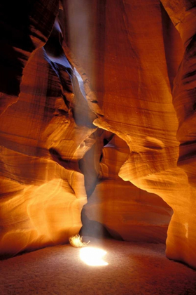 Picture of AZ, PAGE, SUN BEAM SHINES ONTO ANTELOPE CANYON