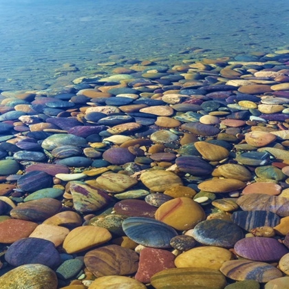 Picture of USA, UTAH COLORFUL ROCKS IN LAKE POWELL