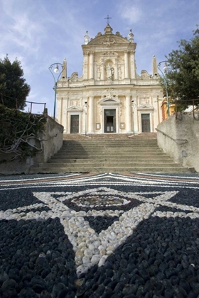 Picture of ITALY CHURCH OF ST JAMES WITH PEBBLE MOSAIC