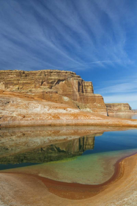 Picture of UTAH, GLEN CANYON REFLECTIONS IN POOL OF WATER