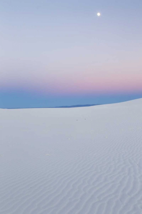 Picture of NEW MEXICO, WHITE SANDS NM MOON OVER DESERT