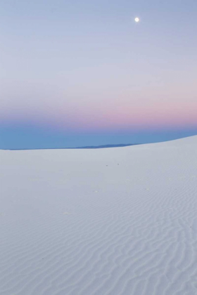Picture of NEW MEXICO, WHITE SANDS NM MOON OVER DESERT