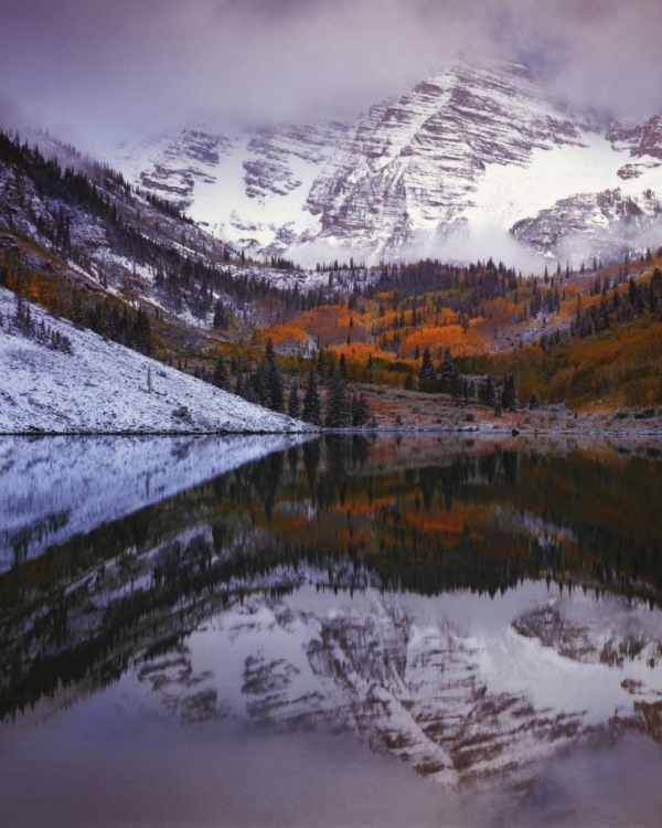 Picture of CO, MAROON BELLS FROM MAROON LAKE