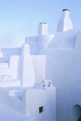 Picture of GREECE, SANTORINI CHIMNEYS OF MEDIEVAL HOMES